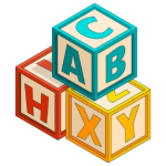 Colorful alphabet toy blocks ABC